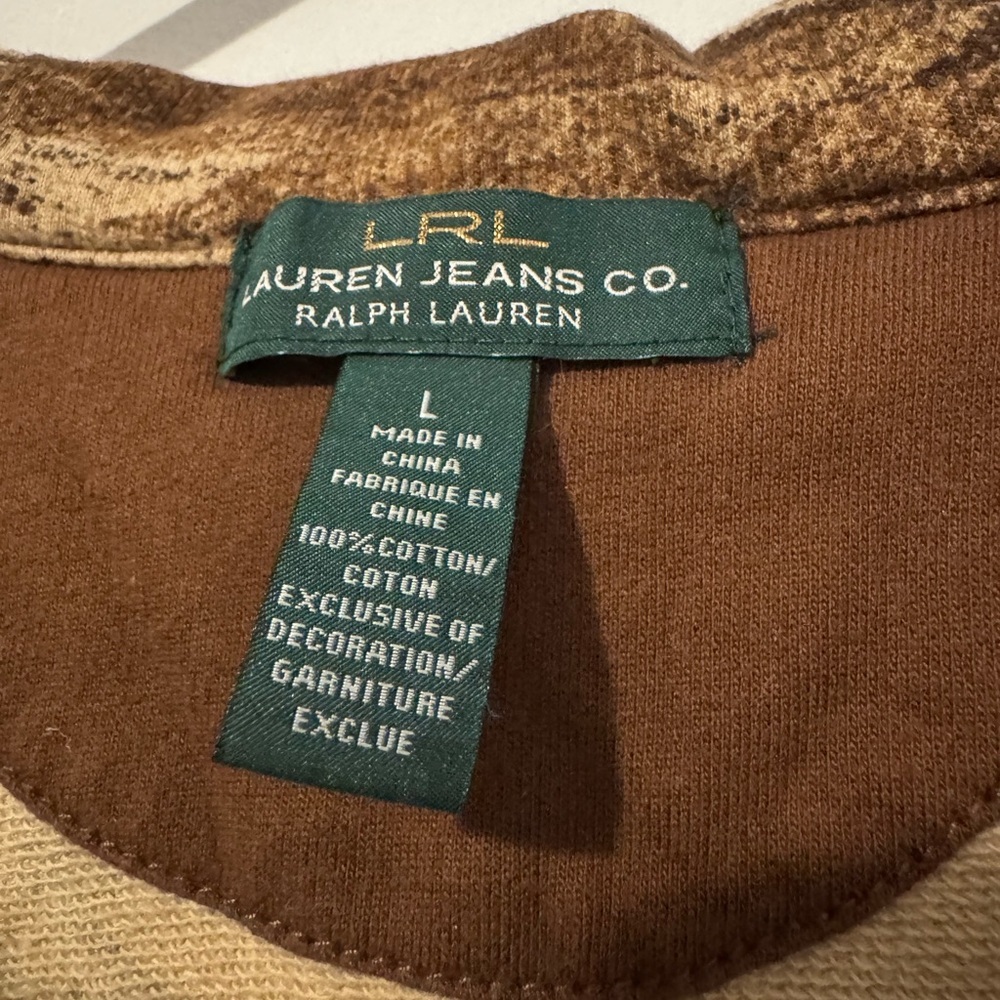 Ralph Lauren Brown Patterned Cardigan - Picture 2 of 5